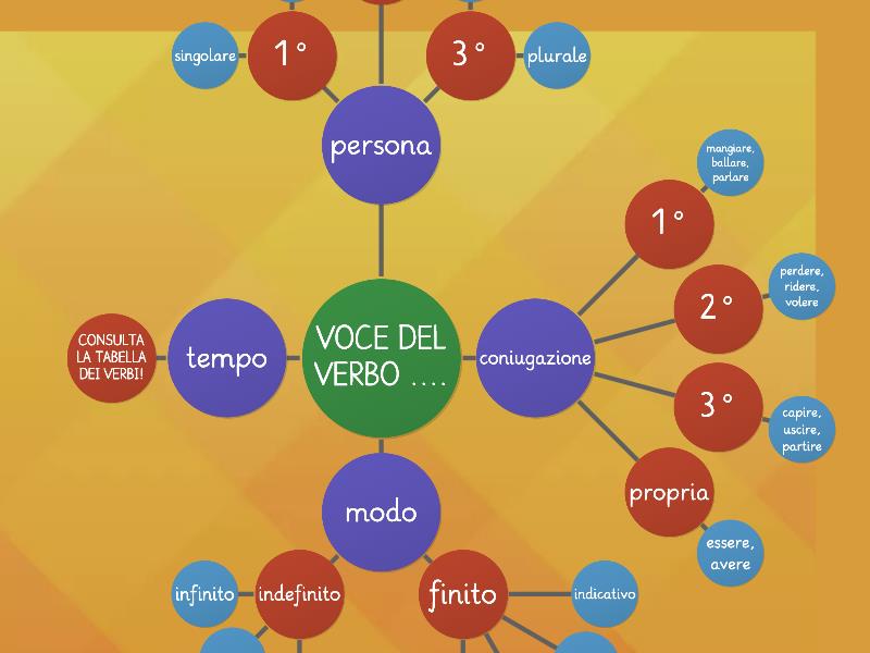 MAPPA DEL VERBO - Spider diagram