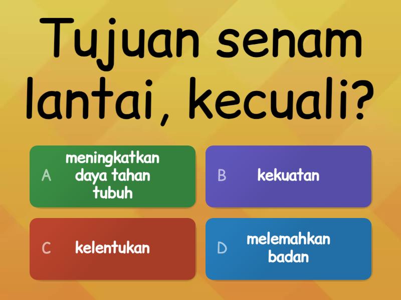 SENAM LANTAI KELAS XI - Quiz