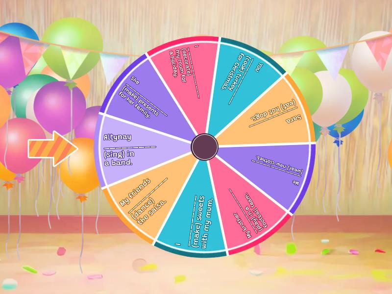 Present Simple - Spin the wheel