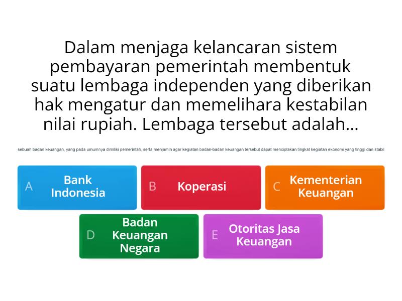 soal essay tentang bank sentral