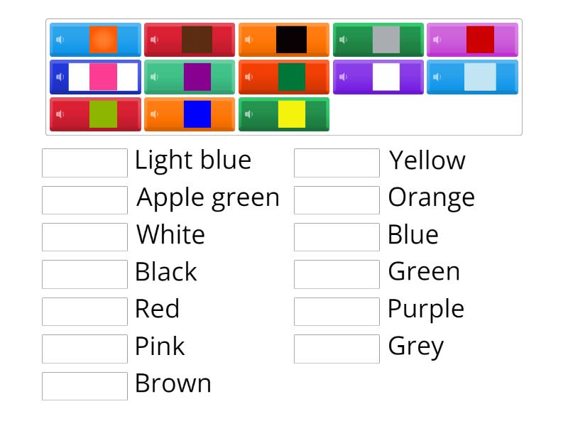 THE COLORS. - Match up