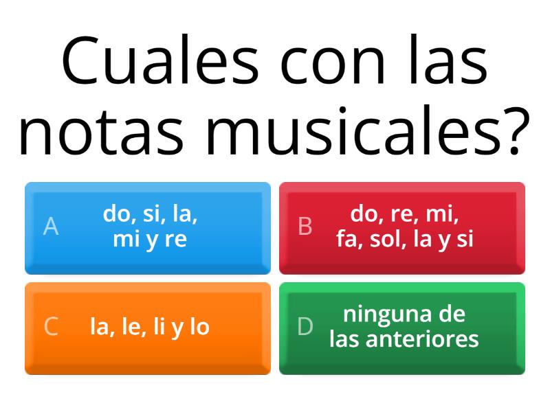 Notas musicales - Quiz