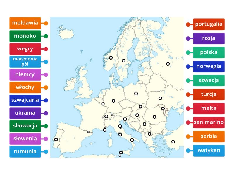 Mapa Polityczna Europy Od M Do W Labelled Diagram