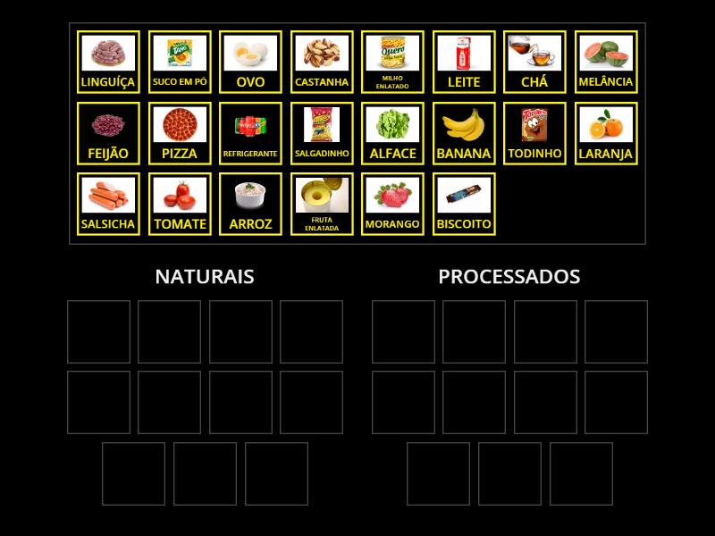 Alimentos Naturais E Processados Group Sort