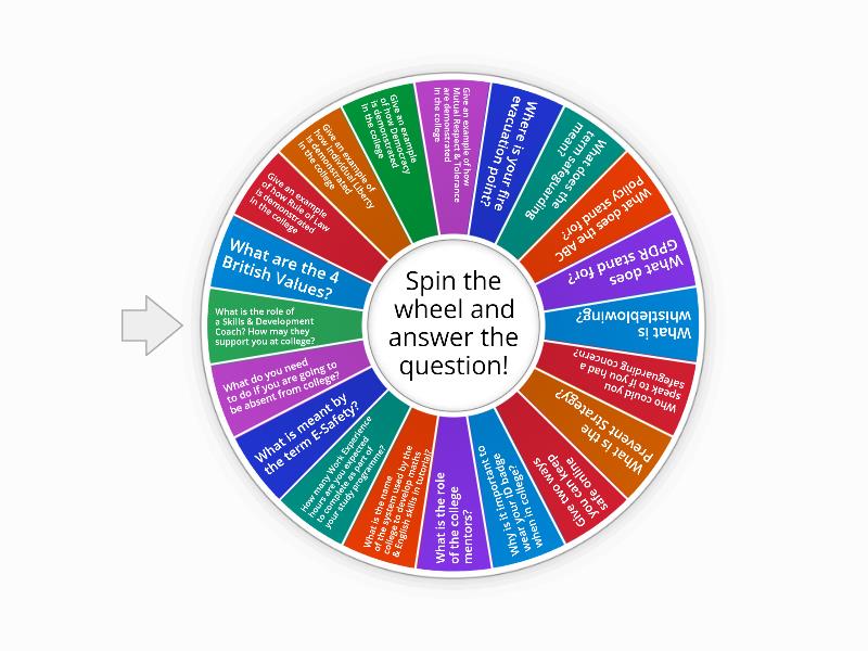 Week 4 - 24/25 Induction Recap Task - Spin the wheel