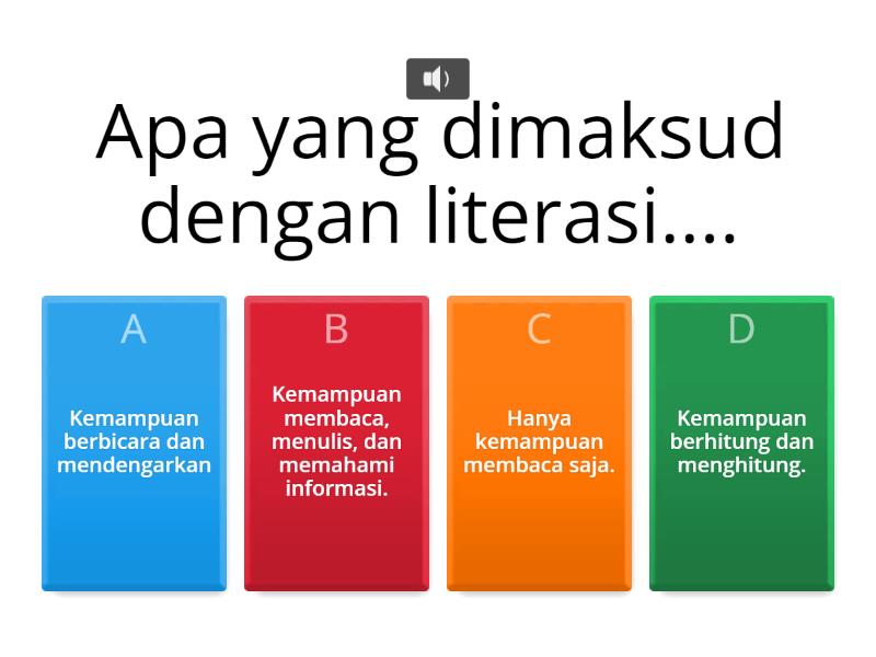 PEMBELAJARAN LITERASI - Quiz