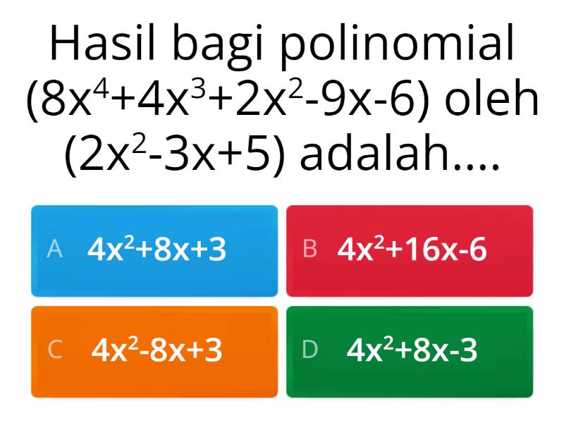 Latihan Soal Polinomial - Quiz