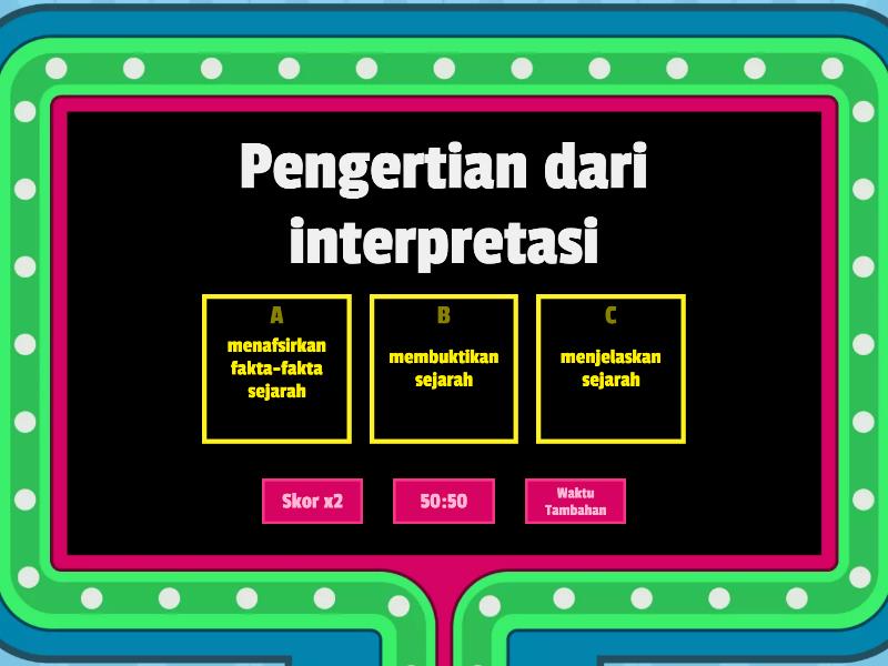 Sejarah - Gameshow Quiz