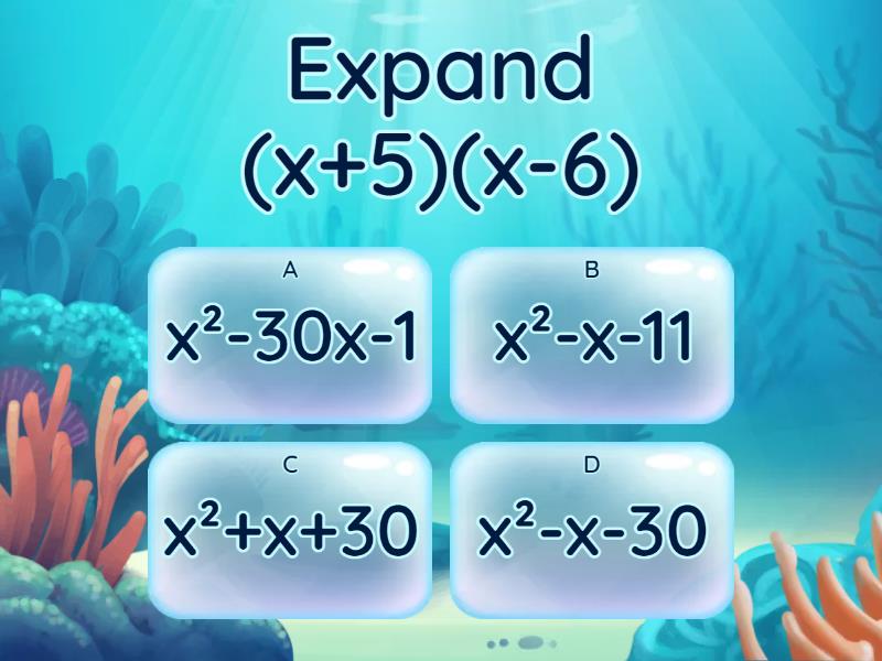 Expandingfactorising Double Brackets Solving Quadratics Quiz