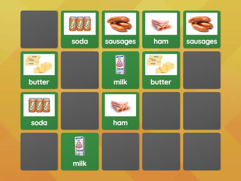 card game food drink Matching pairs