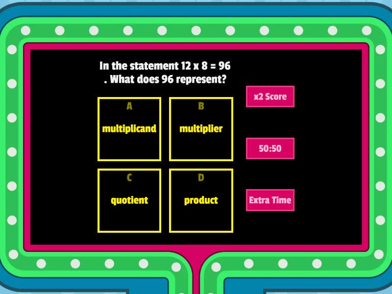 4W Mathematics Game Show - Gameshow quiz