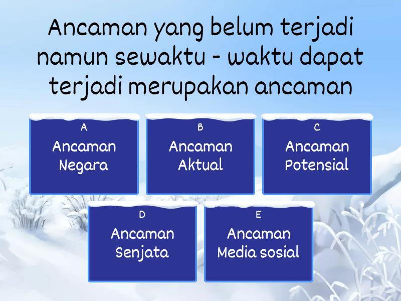 ANCAMAN, TANTANGAN, HAMBATAN, Dan GANGGUAN - Quiz