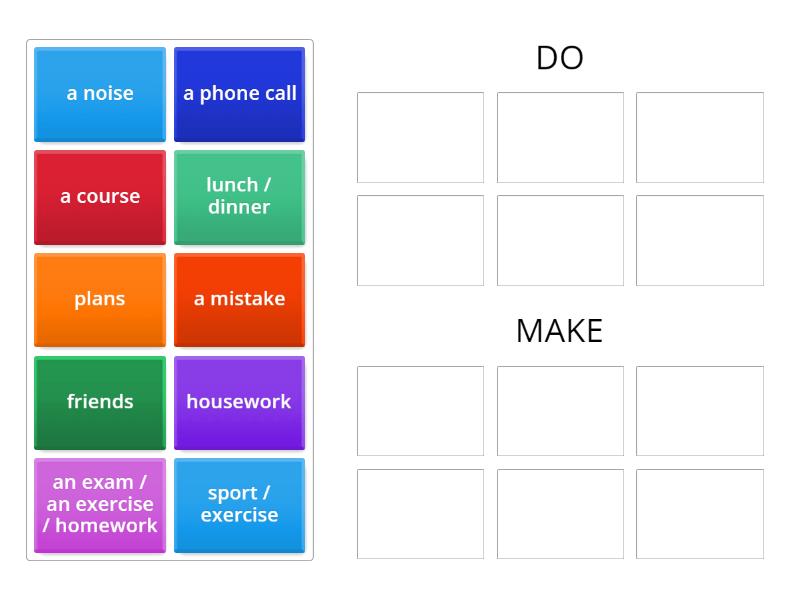DO / MAKE - Group sort