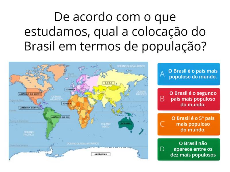 Avaliação De Geografia 5 ° Ano (2 ° Bimestre) - Questionário