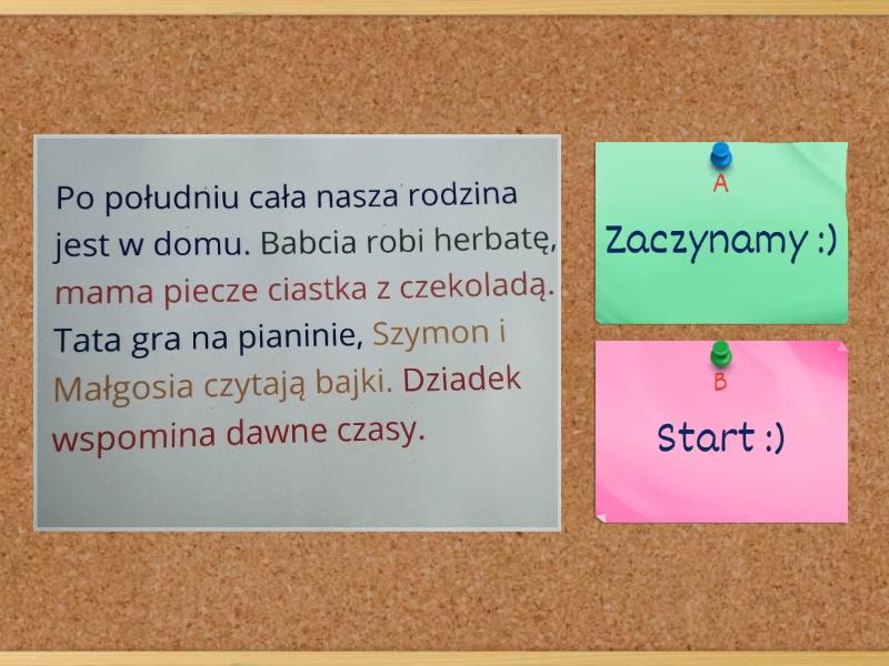 Czytanie ze zrozumieniem - Test