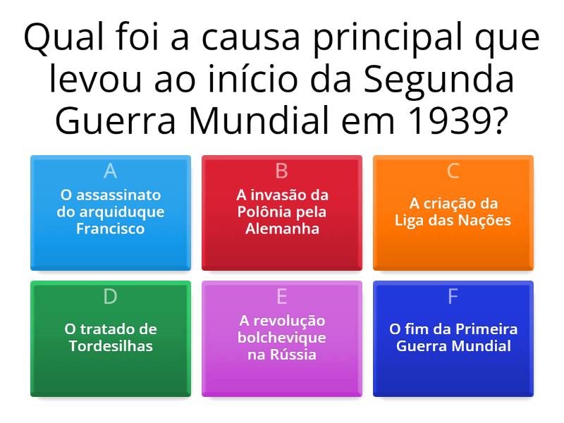 Segunda Guerra Mundial - Quiz