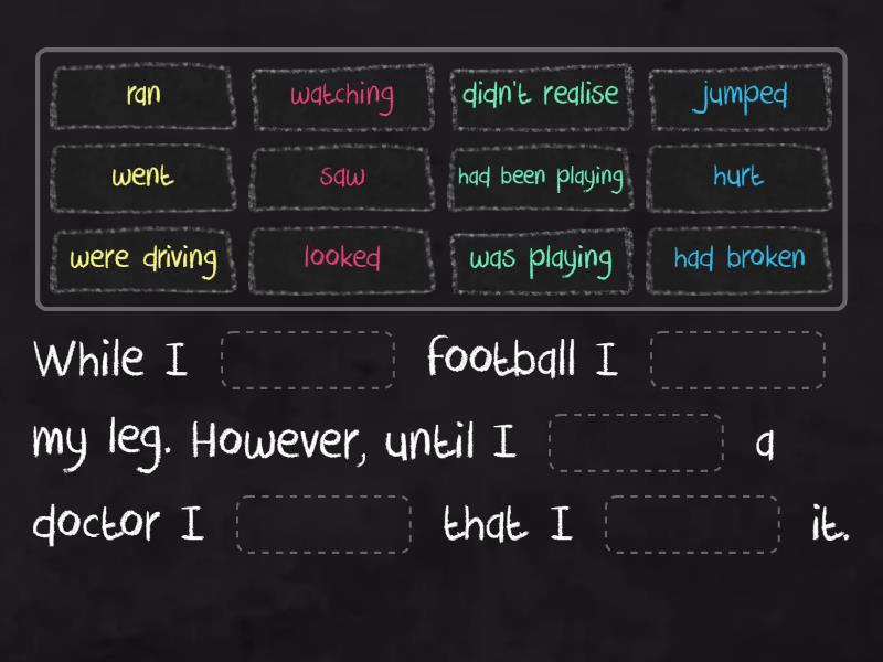 C1 Narrative Tenses - Past Tenses - Missing Word