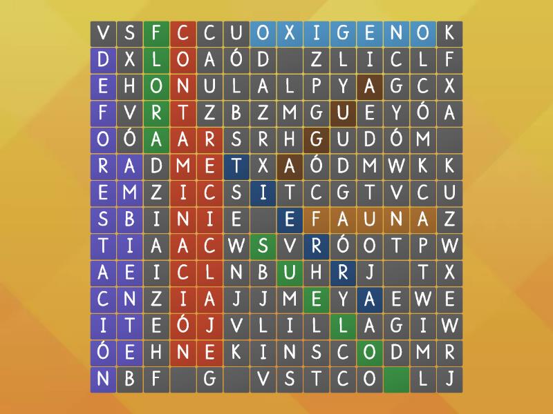 Sopa De Letras Medio Ambiente Wordsearch