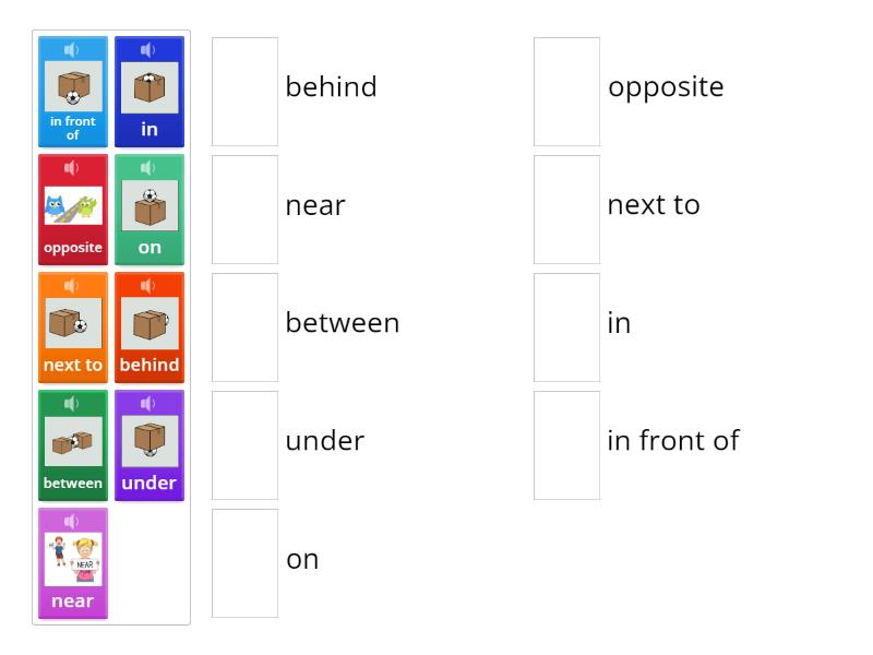 Prepositions - Match up