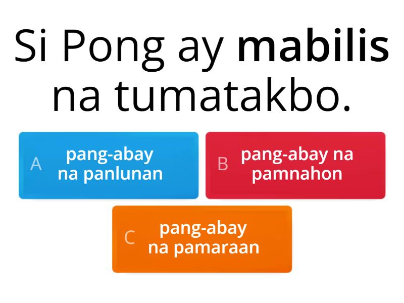 Pang-abay - Quiz