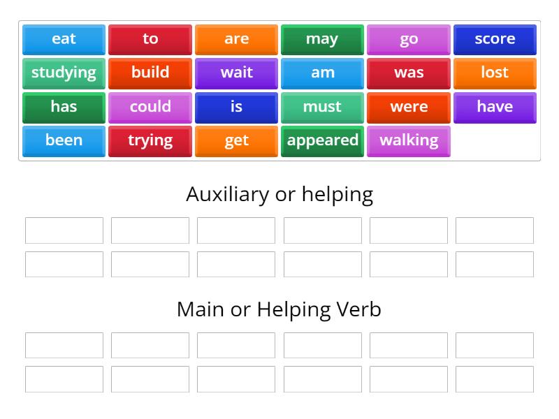 Verbs - Group sort