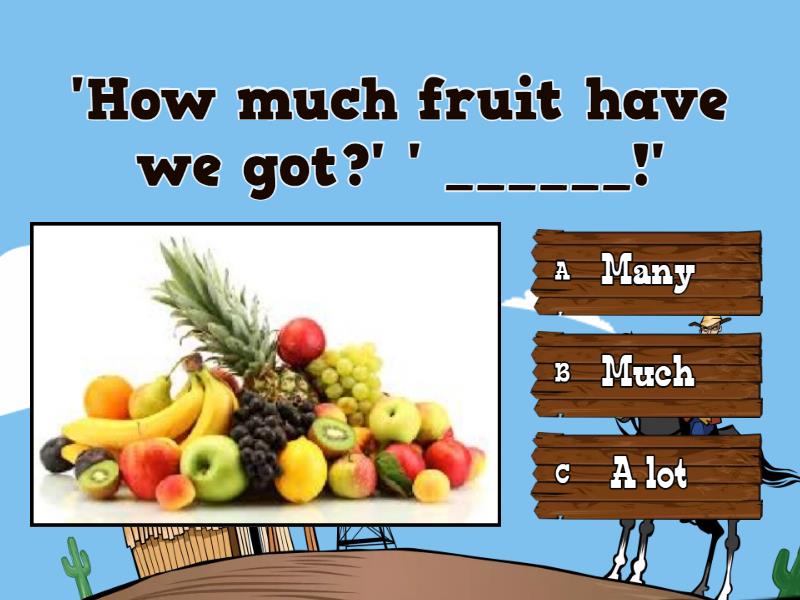 Much / Many / A lot of - Quiz
