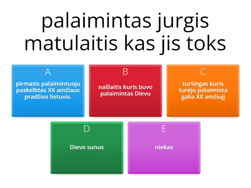 Jurgis Matulaitis - Quiz