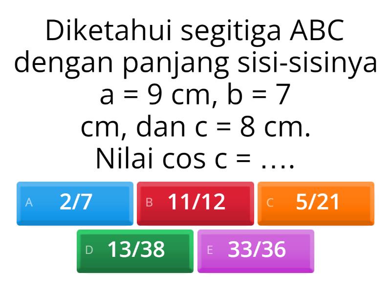Latihan soal trigonometri kelas 10 quiz