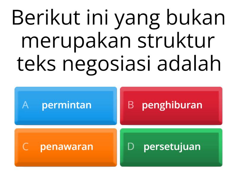 Latihan Soal Teks Negosiasi - Quiz