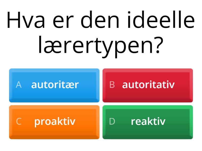 Klasseledelse - Quiz