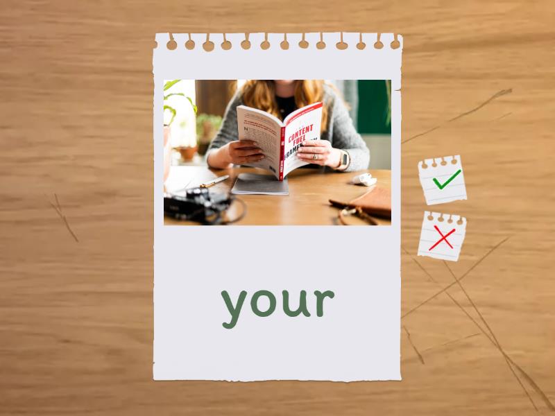 possessive adjectives - Flash cards