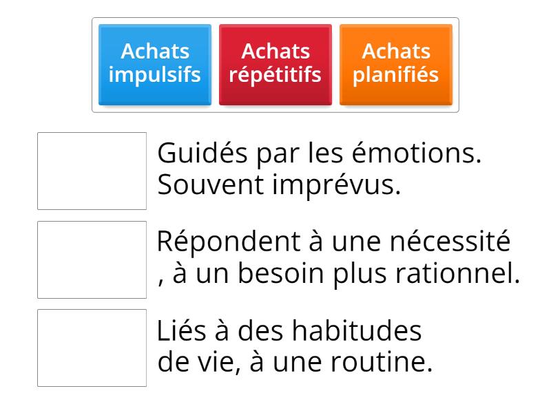 Les 3 types d'achat - Match up