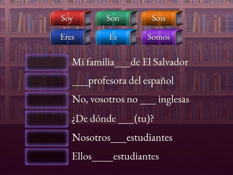El verbo SER - Une las parejas