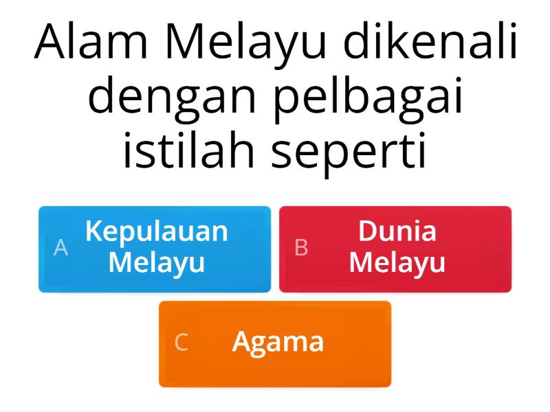 Bab 1 : Kerajaan Alam Melayu - Quiz