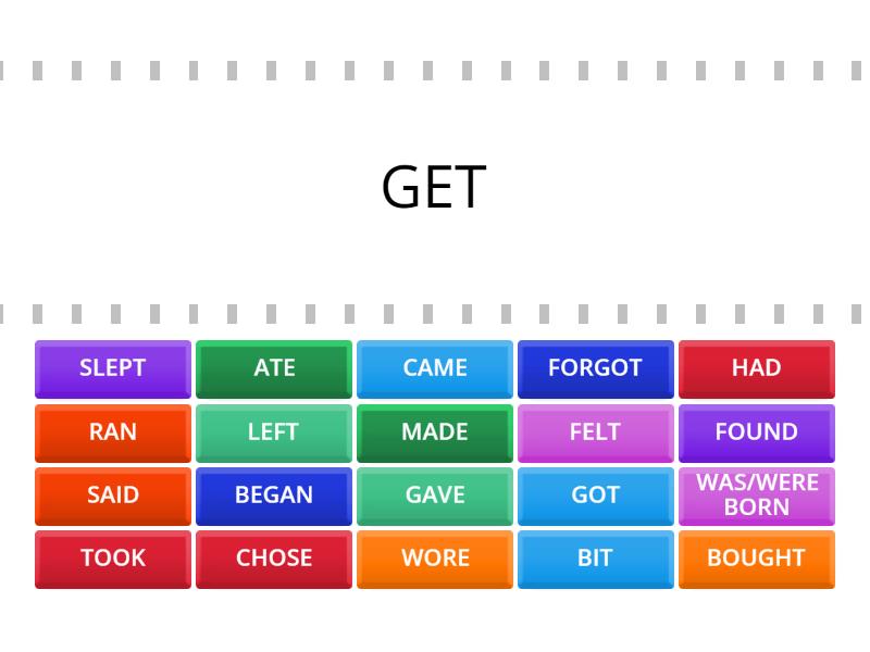 Irregular verbs - Find the match