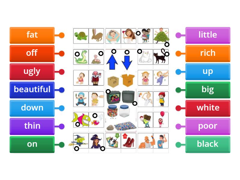 adjective opposites 2 - Labelled diagram