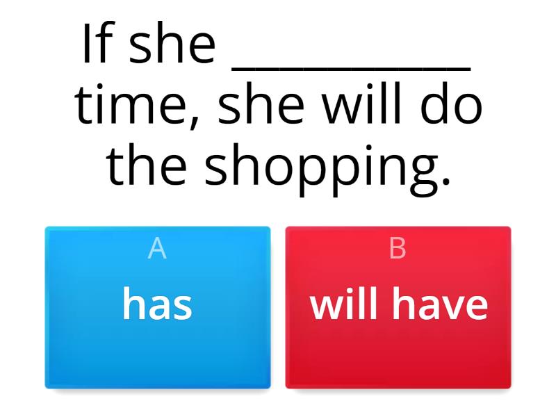 the 1st conditional & future time clauses Quiz
