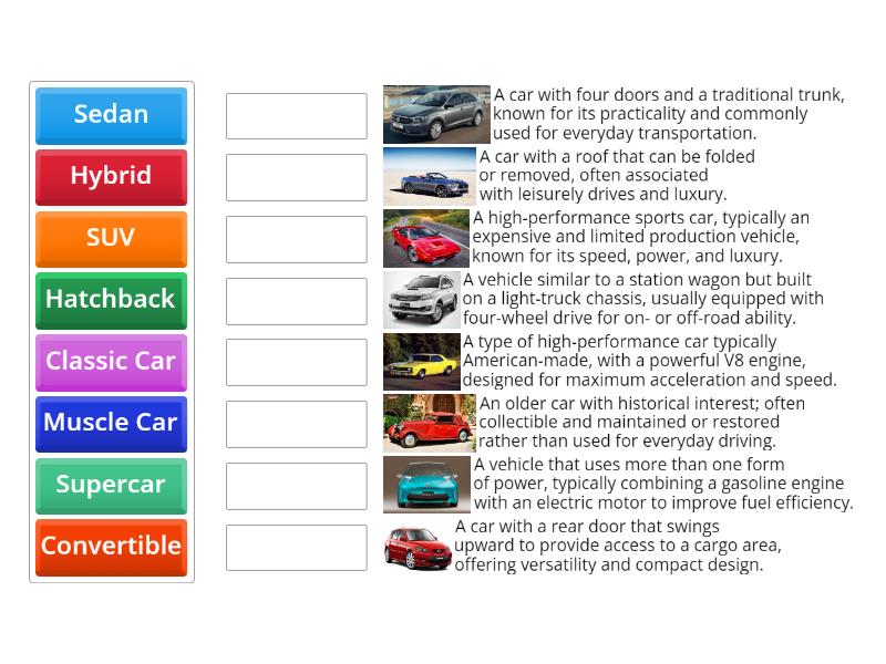 Talking About Cars - Match up