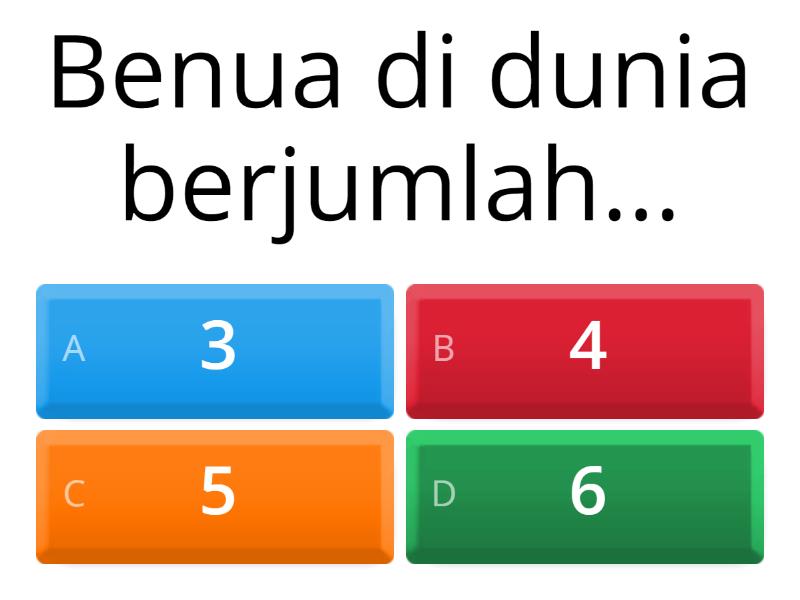 BENUA DI DUNIA - Quiz