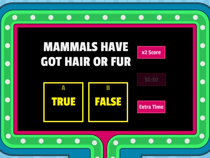 MAMMALS QUIZ - Gameshow Quiz