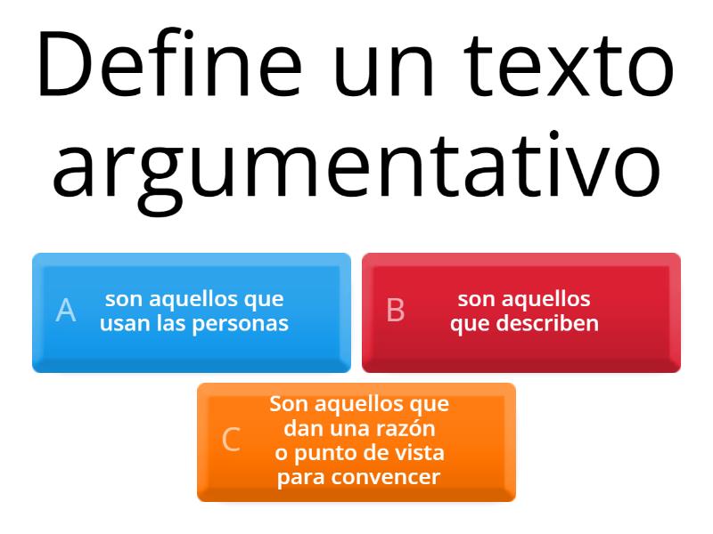 Textos Argumentativos - Cuestionario