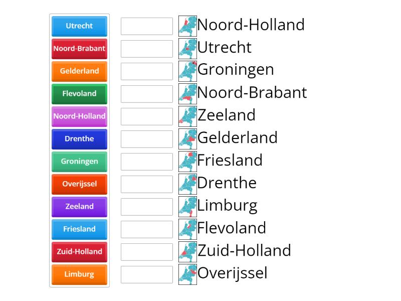 De Provincies Van Nederland - Match Up