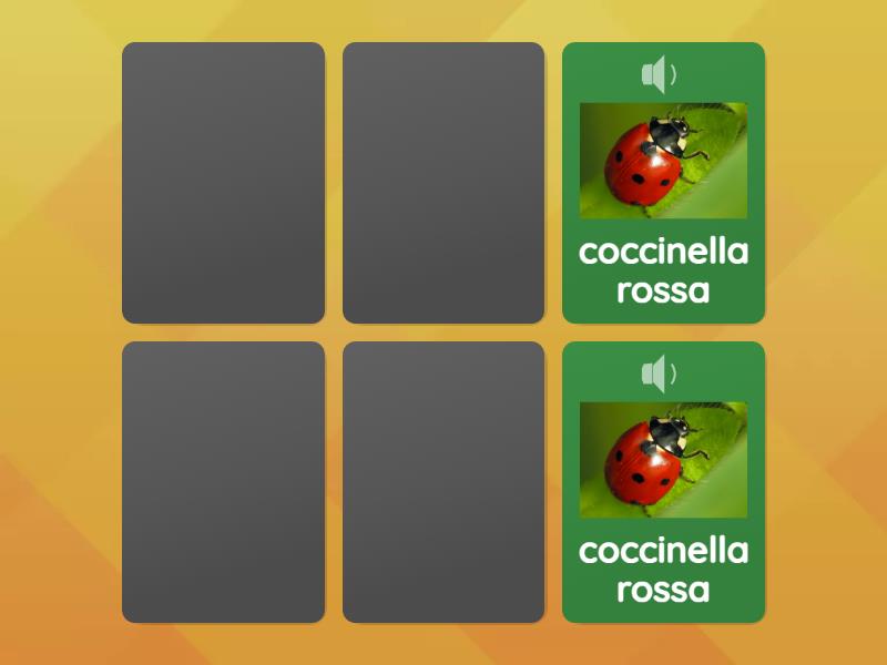 Memory animali matching pairs