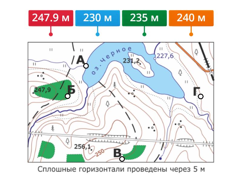 Работа с топографической картой