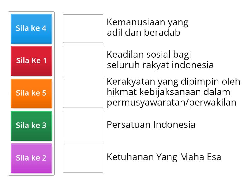 Pancasila - Match up