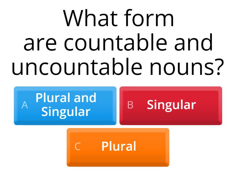 Countable And Uncountable Nouns - Test