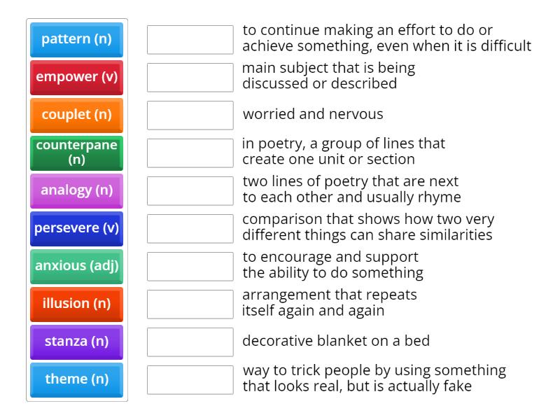 English - Unit 1 - Lesson 1 - Match up