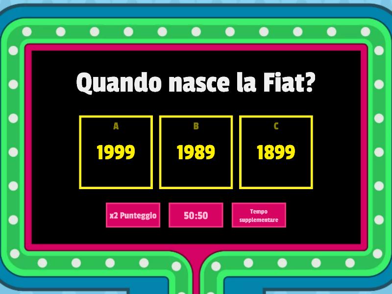 Quiz Fiat - Gameshow quiz