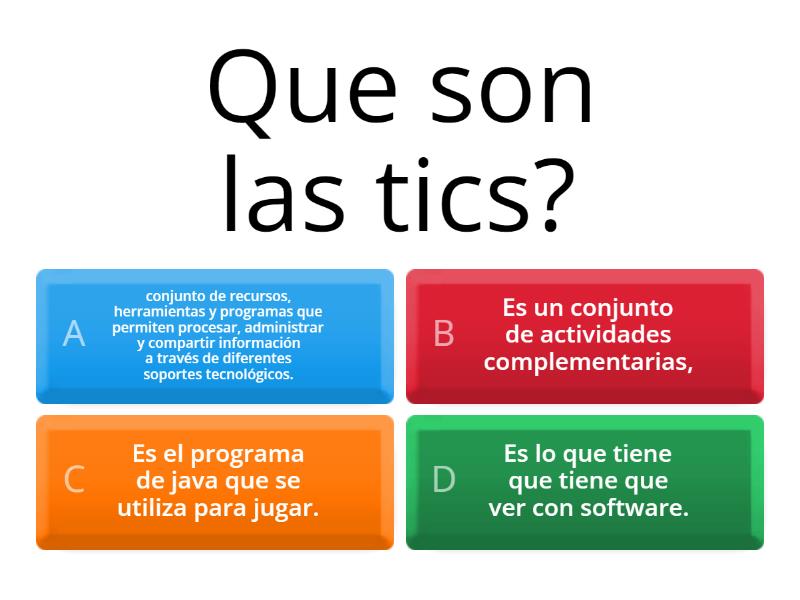 APLICACIONES DE LAS TICS - Quiz