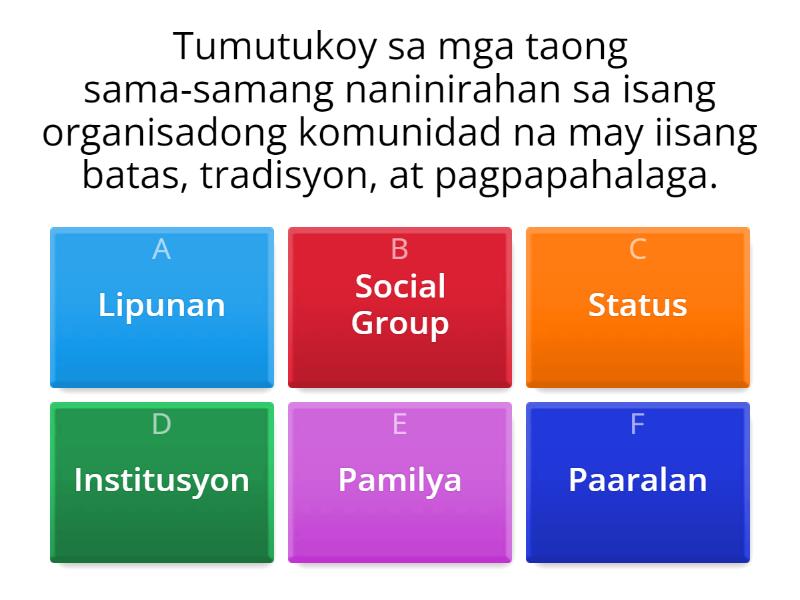 Quiz(Araling Panlipunan) - Cuestionario